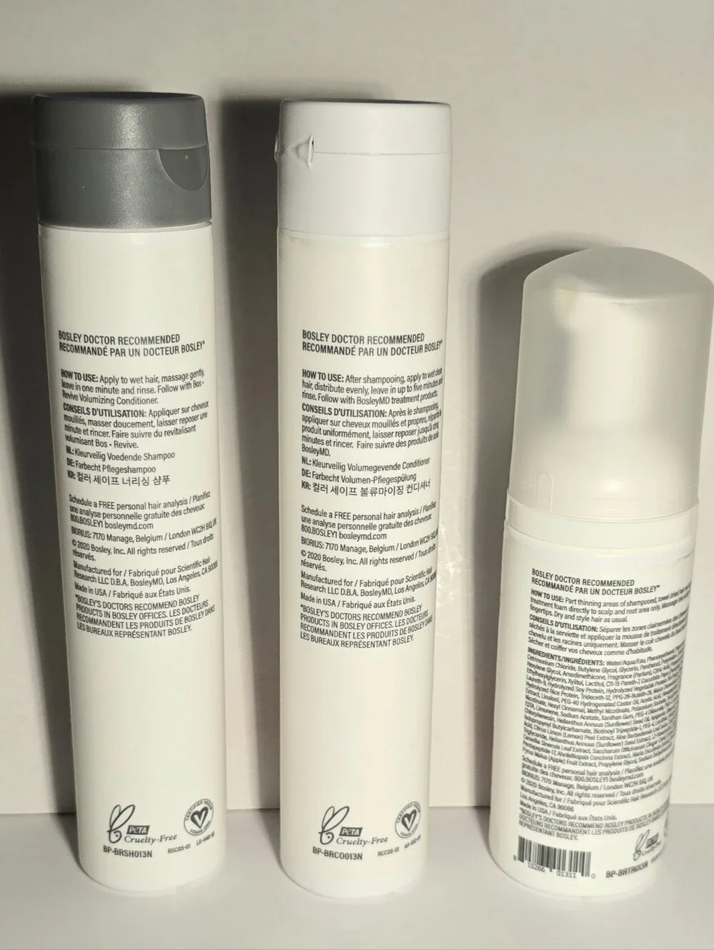 Bosley MD Revive Volumizing System, Shampoo, Conditioner, Treatment